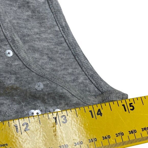 Old Navy Sequin-Embellished L Gray Tank Top 90s Y2K Fun Park Picnic‎ - Picture 10 of 11